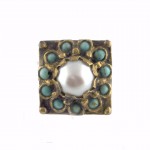 Ottoman Turquoise and Pearl Ring