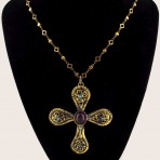 Byzantine Cross Pendant Necklace