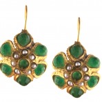 Ottoman Green Jade Florette Earrings