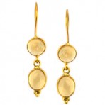 Citrine Earrings – Silver Plated in 18kt gold