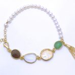 Gemstone and Pearl Bracelet